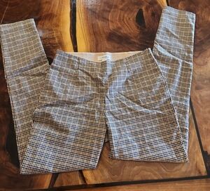 Calvin Klein Women's Checkered Skinny Pants - Black and White